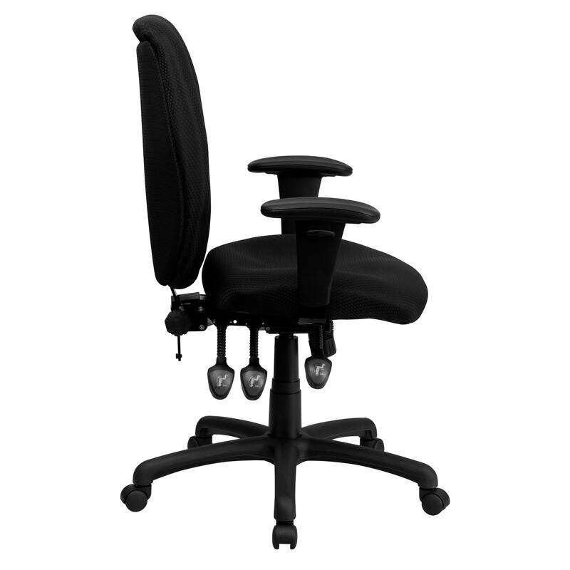 High Back Fabric Multifunction Ergonomic Executive Swivel Office Chair with Arms