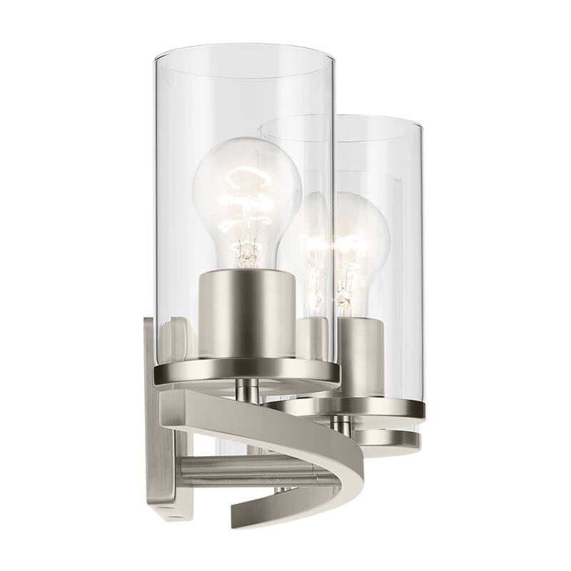 Kichler Lighting Crosby Bathroom Vanity Light with Clear Glass