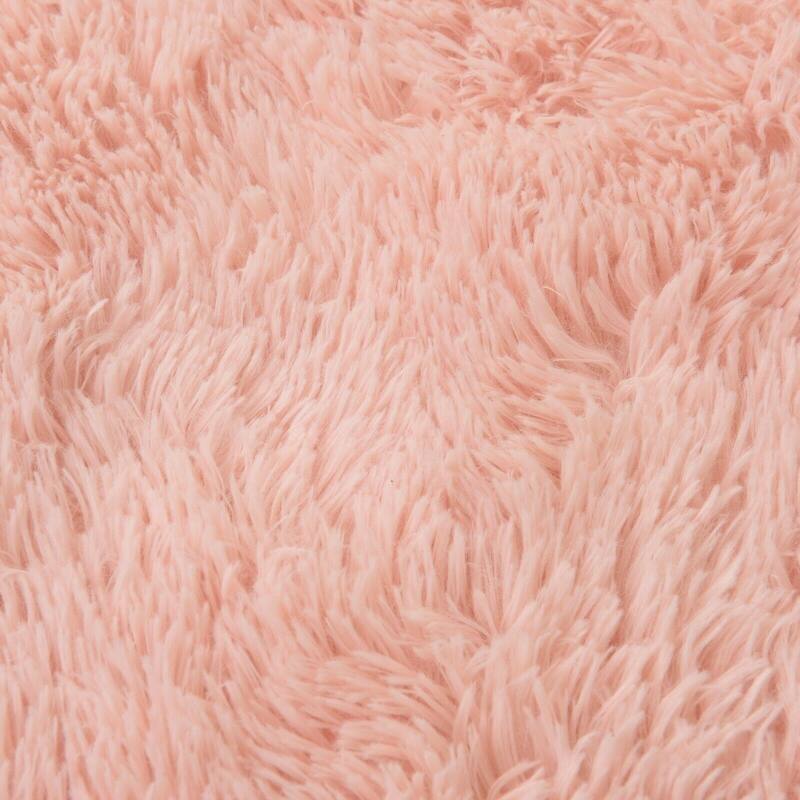 2 Pc Set PV Rug Soft Furry Shag Plush Non-Slip Bath Mat 17x24 & 20x30
