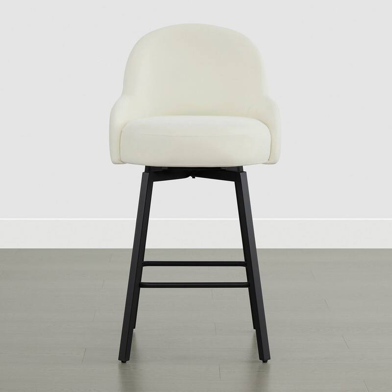 Spruce & Spring Amari Swivel Upholstered Counter Bar Stool with Thickened Cushion
