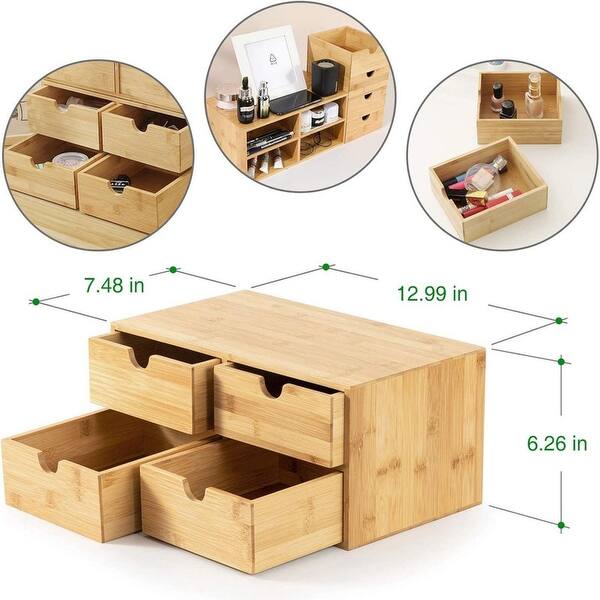 100% Original Bamboo Desk Organizer (4 Drawer) - Bed Bath & Beyond ...