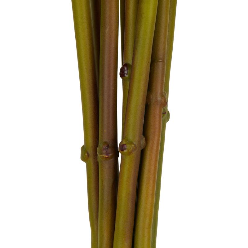 Green Faux Foliage Tall Hydrangea Artificial Flower Stem (Set of 8)