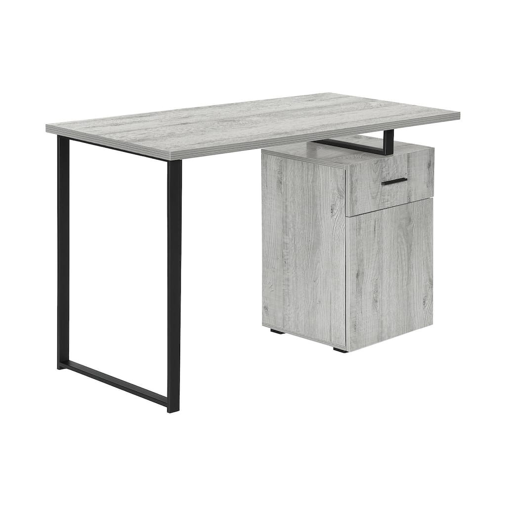 Computer Desk, Home Office, Laptop, Left, Right Set-up, Storage Drawers, 48"l, Work, Grey Laminate