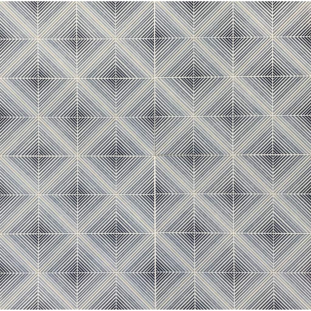 Cadiz 12 x 12 Ceramic Tile for Wall in Dark/Light Blue and Grey