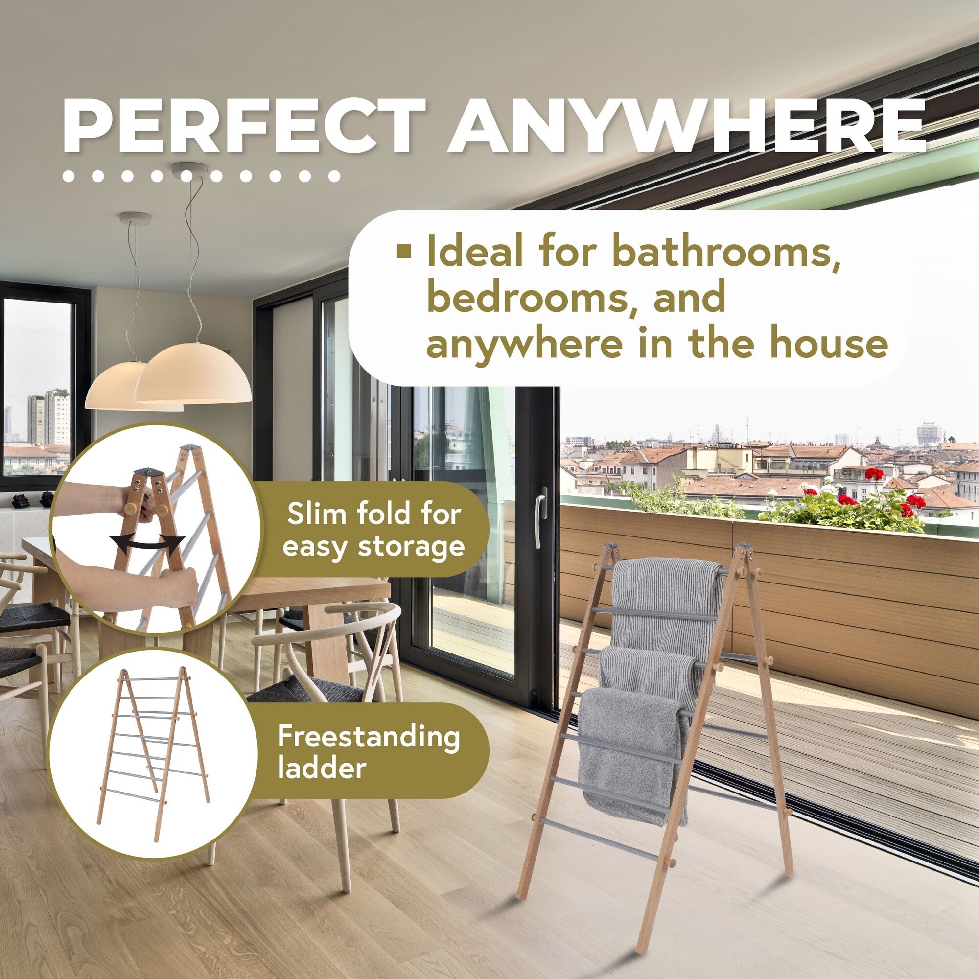 Folding clearance laundry ladder