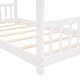 preview thumbnail 8 of 57, Roomfitters Twin Size House Bed with Wooden Frame, Modern Loft Design, Grey