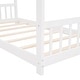 preview thumbnail 16 of 27, Twin House Bed with Roof & Playhouse Design - Pinewood