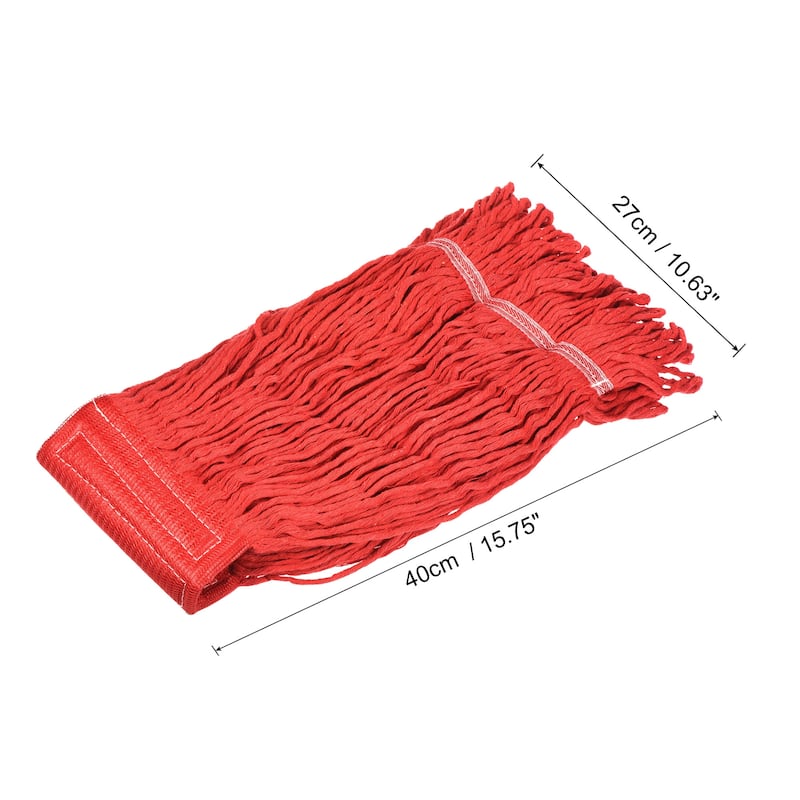 Commercial Mop Heads Replacement Cotton Yarn - Red