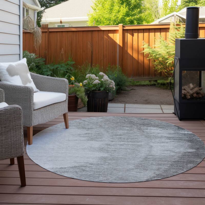 Machine Washable Indoor/ Outdoor Chantille Modern Burst Rug