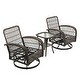 preview thumbnail 6 of 7, 3pcs Outdoor Furniture Modern Wicker Sunbed Patio Rattan Sun Lounger Chair Set with 2pcs Lounge and 1pc Table
