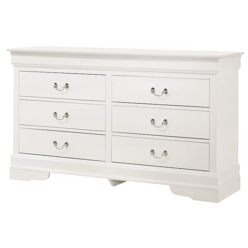 Louis Phillipe 6-drawer Bedroom Dresser