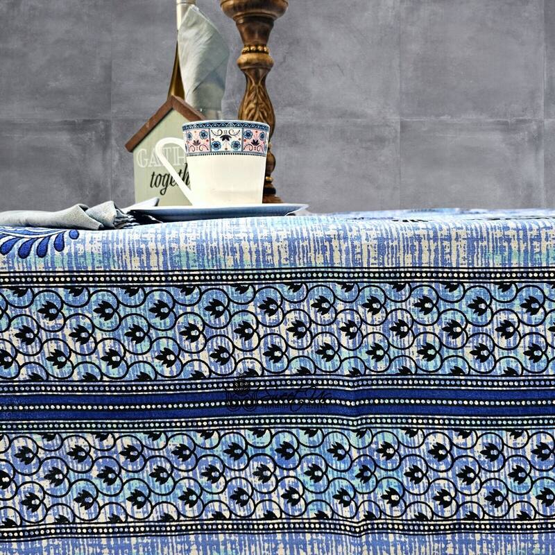 Cotton Floral Tablecloth Rectangle - 70 x 102 in.