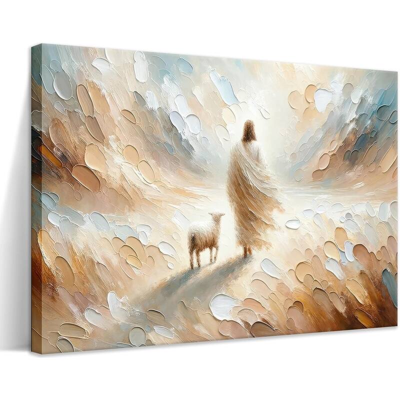 Christian Jesus Lamb Wall Decor Painting - 16 x 12