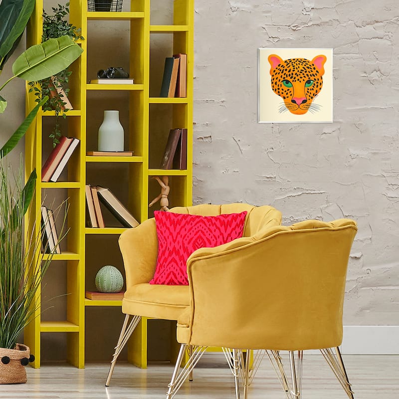 Stupell Modern Leopard Wildlife Face Wall Plaque Art Design By Carrie Cantwell