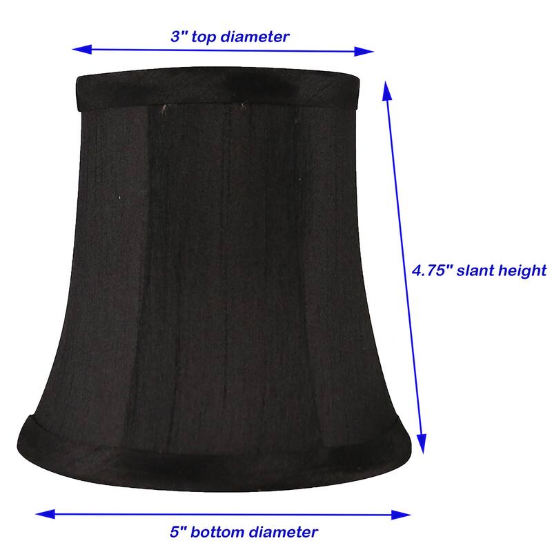 Meriville Faux Silk Clip On Chandelier Lamp Shades, 3.5-inch by 5-inch by 4.75-inch