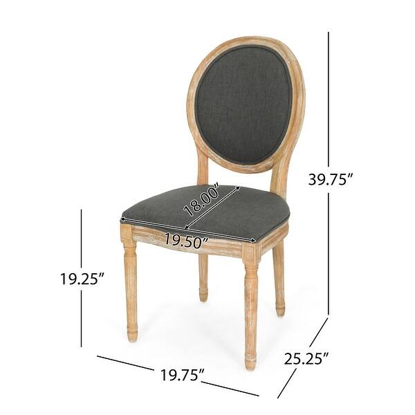 dimension image slide 8 of 12, Phinnaeus French Country Dining Chairs (Set of 4) by Christopher Knight Home