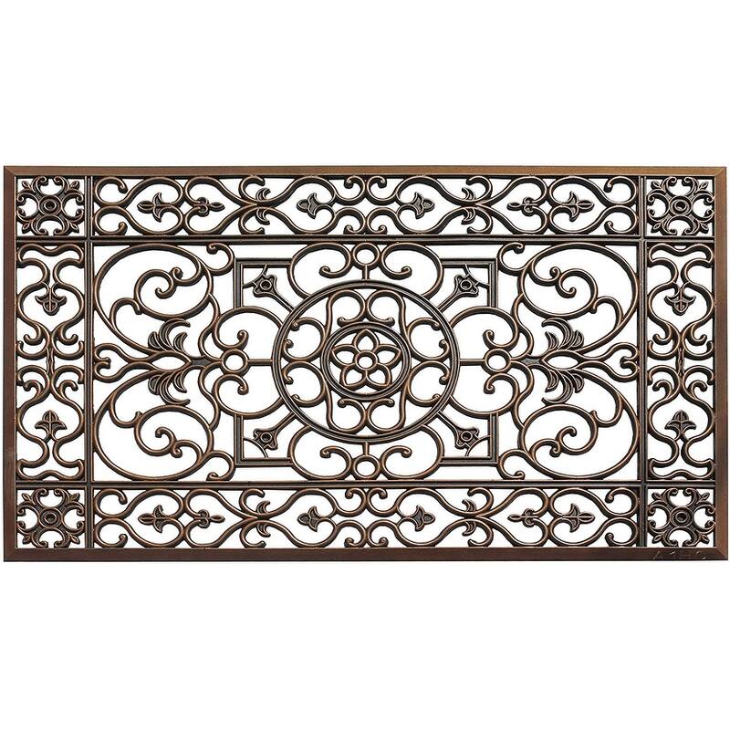 A1HC Natural Coir and Rubber Modern Indoor/Outdoor Grill Doormat