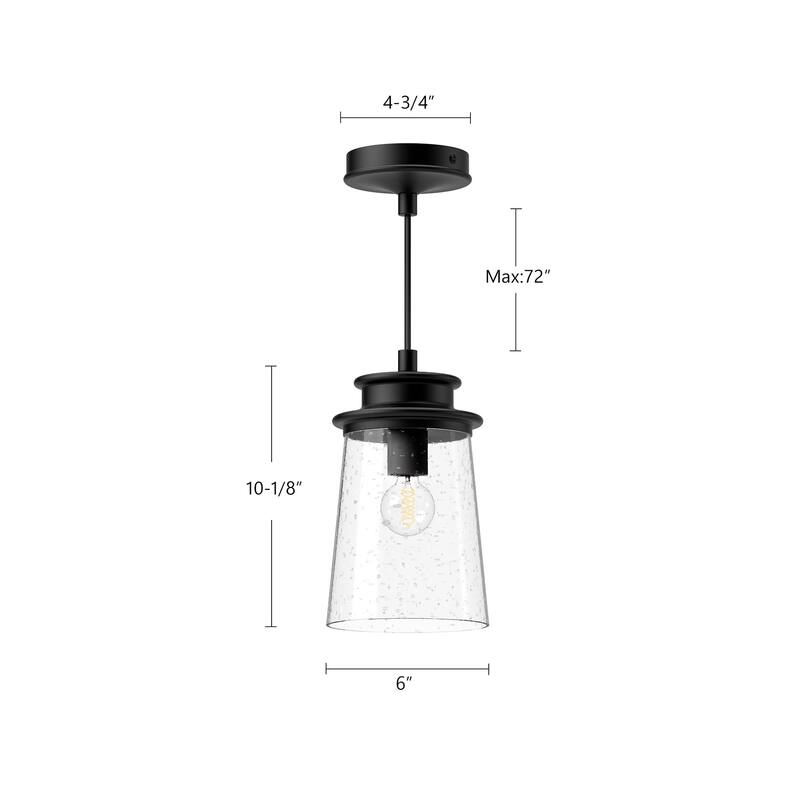 Alora Lighting EP533006CB Quincy 6" Wide Outdoor Mini Pendant with