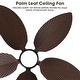 preview thumbnail 9 of 18, 42" Tropical Palm Leaf 5-Blade Outdoor Gazebo Portable Ceiling Fan with Remote and Light - 42" W x 13.7" H