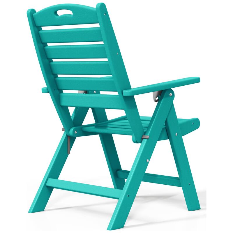 Coastline Patio Folding Highback Dining Chair Set of 2