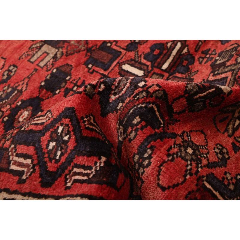 ECARPETGALLERY Hand-knotted Andelz Red Wool Rug - 3'1 x 10'1