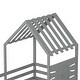 preview thumbnail 30 of 38, Twin Size House Bed with 2 Storage Drawers and Guardrails, Kids Playhouse Bed Daybed with Roof and Window Design