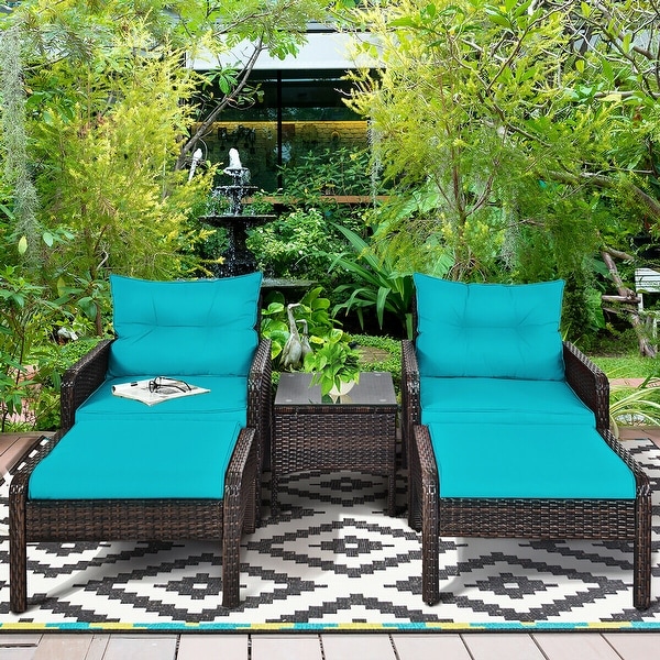 Outdoor chair discount set with ottoman