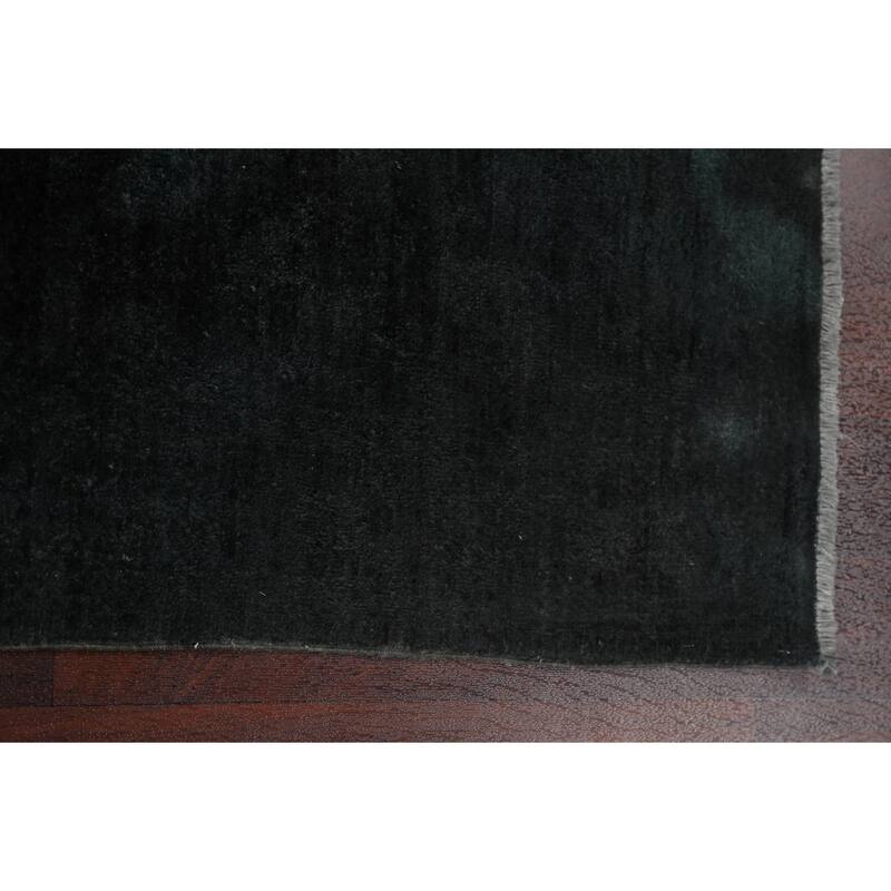 Hand Knotted Oriental 100% Wool Carpet Tribal Contemporary Black Gabbeh (kashkoli) Area Rug - 6' 0'' X 3' 11''