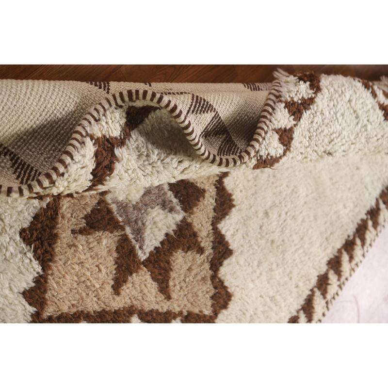 Anatolian Beige Turkish Runner Rug Hand-knotted Wool Carpet - 3'5"x 10'9"