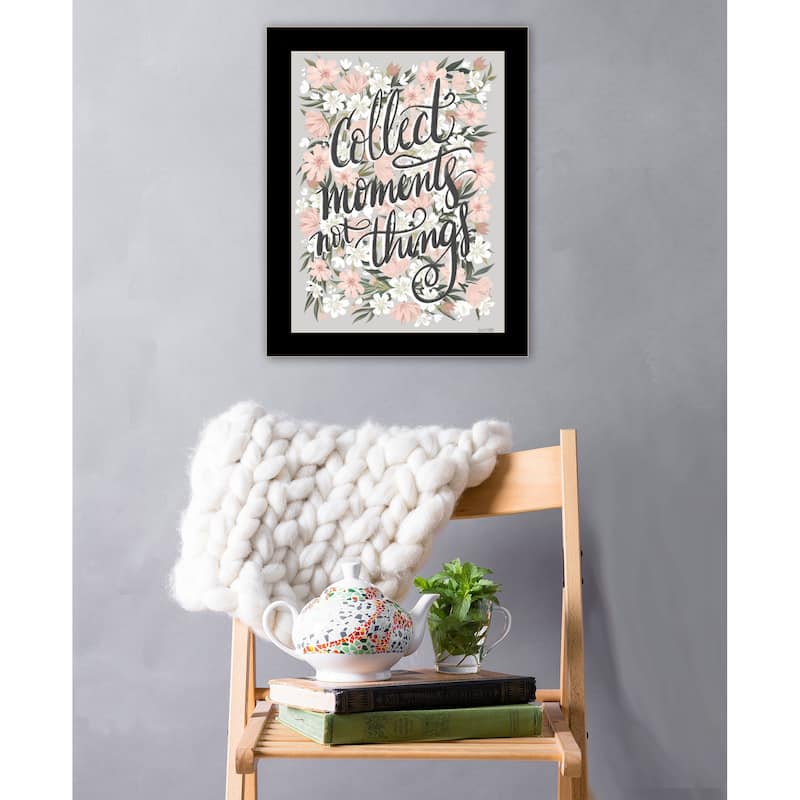 TrendyDecor4U Contemporary "Collect Moments Not Things" Framed Print Wall Art