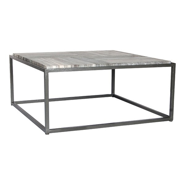 Aurelle Home Willow Marble Contemporary Coffee Table - 35 x 35 x 17 - 35 x 35 x 17. Opens flyout.