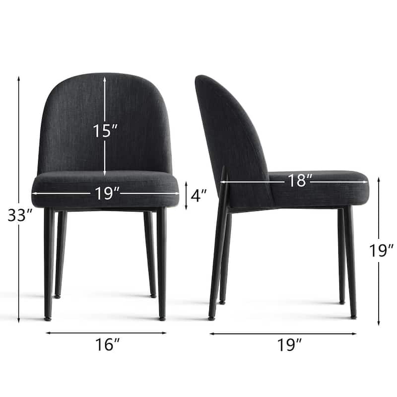 Linen Upholstered Dining Chair(Set of 2)