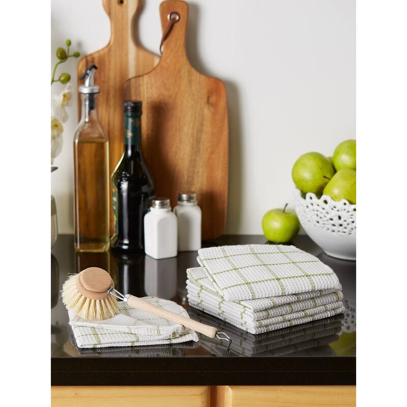 DII Black Buffalo Check Scrubber Dishcloth Set of 6