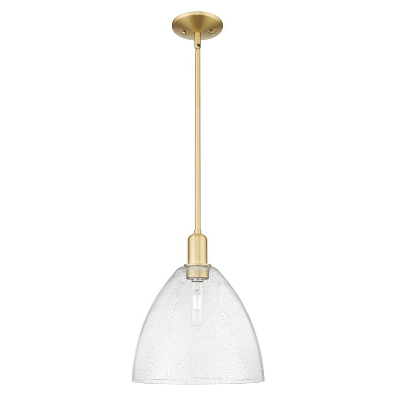 Innovations Lighting Endless Possibilities Arcadia - Bristol - 1 Light 12" Stem Hung Mini Pendant - Satin Gold/Seedy