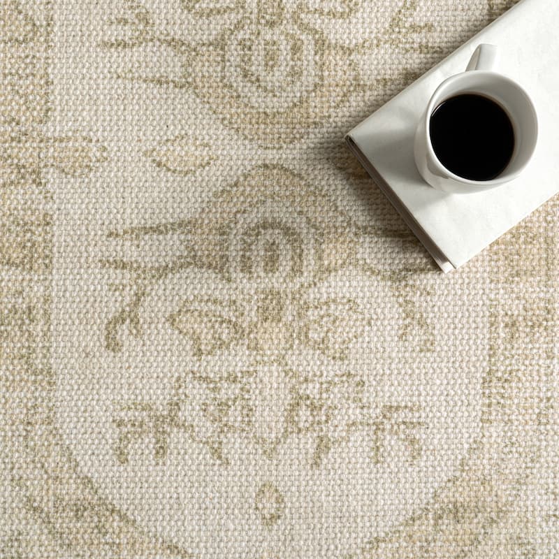 Castellan Medallion Wool and Cotton Area Rug
