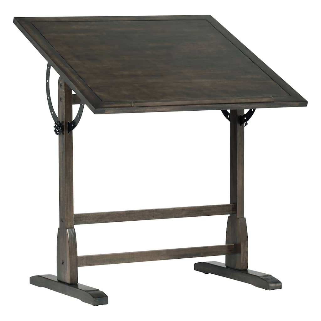 Studio Designs 36-inch Vintage Wood Drafting Table with Angle Adjustable Top for Drawing
