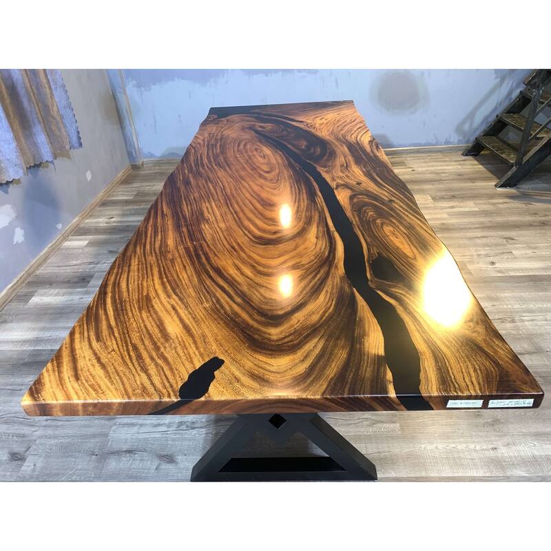 Sundaland 118" Large Slap Live Edge Dining Table