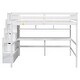 preview thumbnail 11 of 33, Full Size Loft Bed with Desk and Shelves