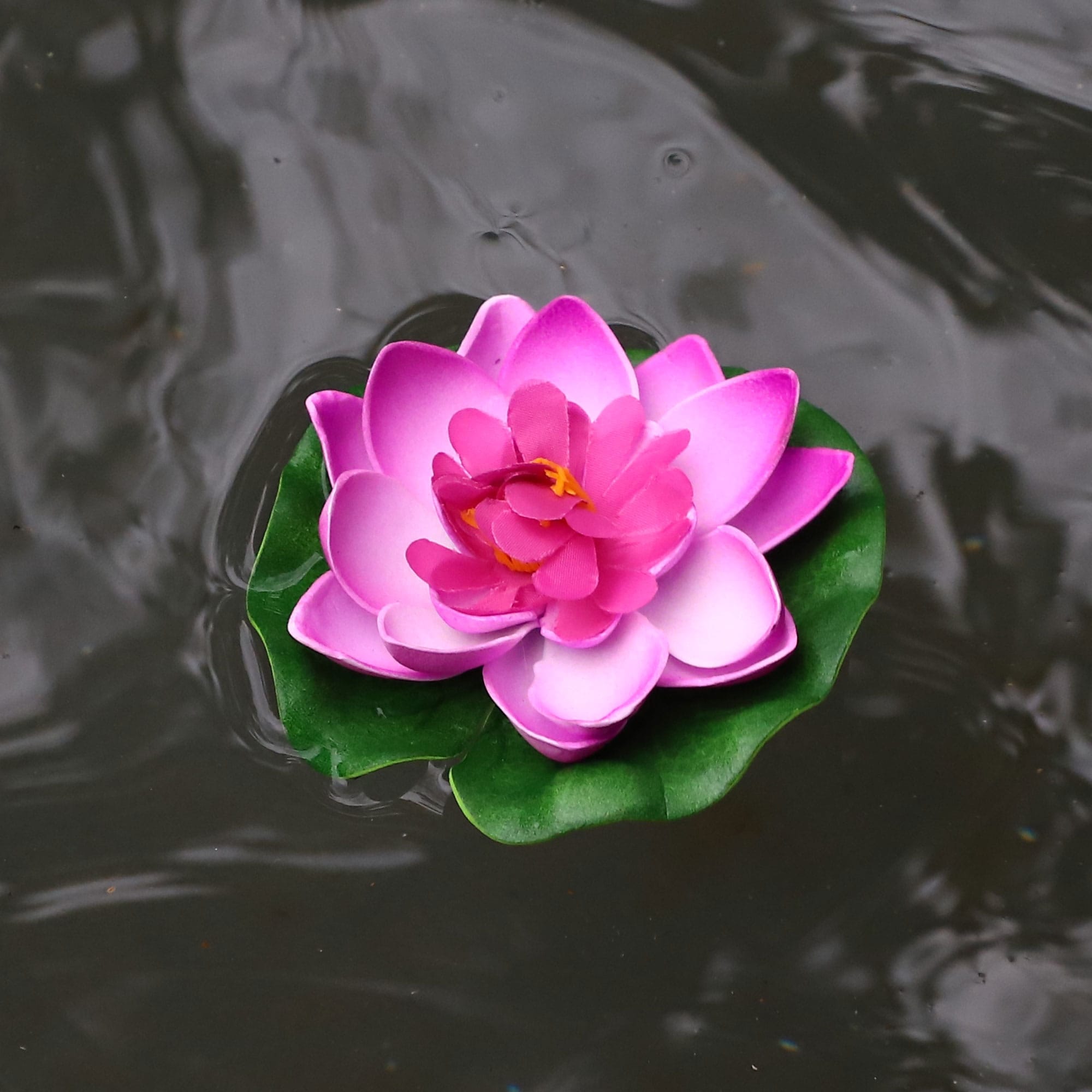 Artificial Floating Lotus Flower, Artificial Lotus Flower for Garden Ponds Pool Decoration, 3.9"