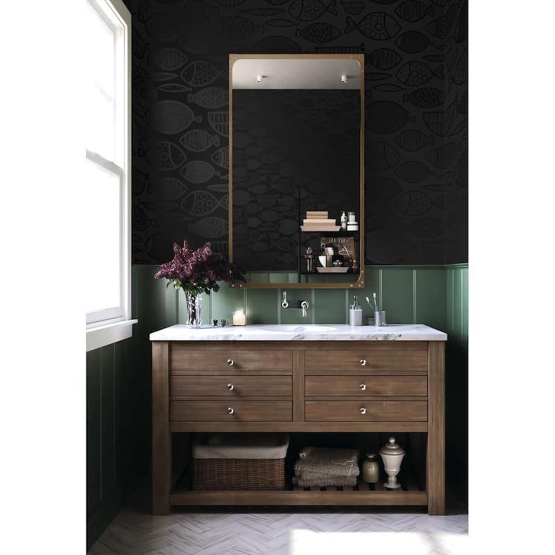 Seabrook Designs Cadence Fish Non-Woven Unpasted Wallpaper
