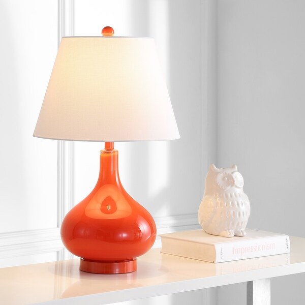 Shop Safavieh Lighting 24-inch Amy Gourd Glass Orange ...