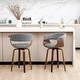 preview thumbnail 28 of 167, Glitzhome Set of 2 or 4 Modern Counter & Bar Height Wooden Swivel Bar Stools