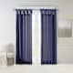 Madison Park Natalie Twisted Tab Lined Single Curtain Panel - 50"W x 120"L - Navy
