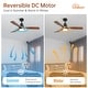 preview thumbnail 24 of 86, Sofucor 48/52 Inch Ceiling Fan with Light, Solid Wood Blades for Living Room, Bedroom,Smart Optional