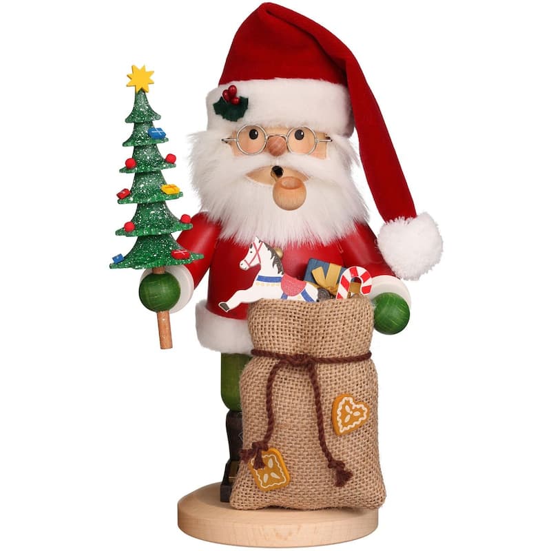 10" Christian Ulbricht Santa Claus Incense Burner with Christmas Tree