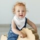preview thumbnail 4 of 4, Boho Desert Sun Fabric Bandana Baby Bibs 3 Pack Set Blush Pink Mauve Taupe Bohemian Watercolor Mountains Minimalist Geometric