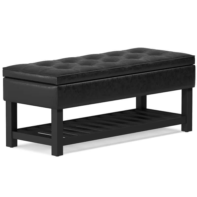WYNDENHALL Essex 44 inch Wide Transitional Rectangle Ottoman Bench