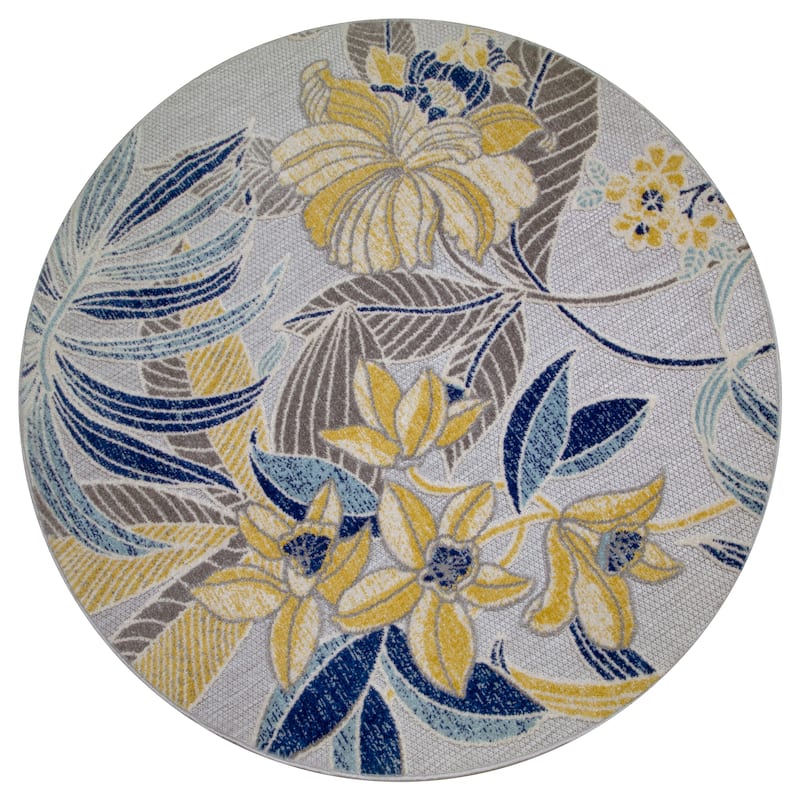 Leick Home 595231 Song Floral Indoor Outdoor Area Rug Runner 2'x8'