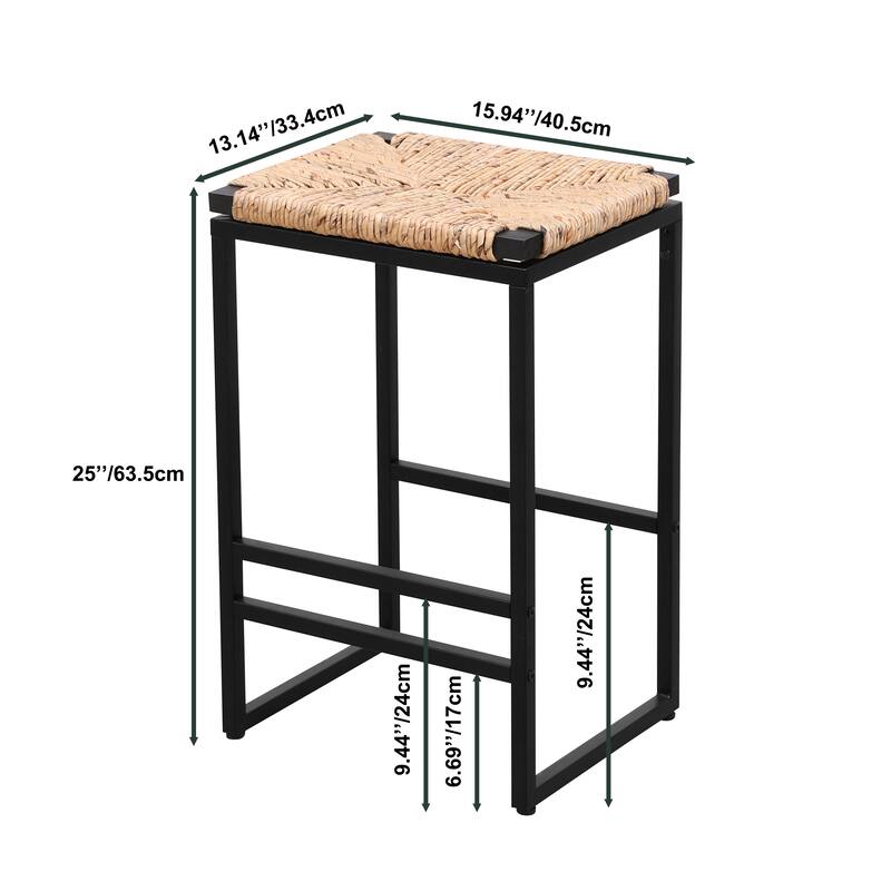 Set of 2 Backless Bar Stools