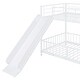 preview thumbnail 5 of 29, Kids Metal Bunk Bed with Slide and Funny Guardrails